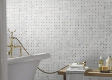 Мозаика из белого мрамора